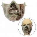 Zombie Skeleton Half Face Mask Military Hunt Halloween Costume Party