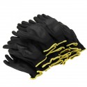 12 Pairs Nylon PU Palm Coated Protectors Works Gloves Motorcycle Anti-Static Replace S/M/L