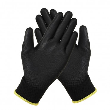 12 Pairs Nylon PU Palm Coated Protectors Works Gloves Motorcycle Anti-Static Replace S/M/L