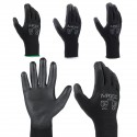 12Pairs PU Nitrile Coated Safety Work Gloves Garden Builders Grip Anti-slip Size M/L/XL