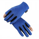2 Cut Finger Anti-Slip Ice Silk Fishing Motorcycle Scooter Gloves Waterproof Breathable