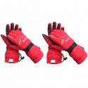 3.7V 2000MA 45° Electric Heated Warmer Gloves Motorcycle Motor Bike Outdoor Skiing Climbing Red M XL