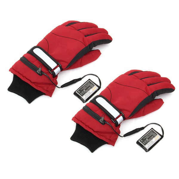 3.7V 2000mAh Battery Heated Gloves Motorcycle Hunting Winter Warmer Racing Skiing