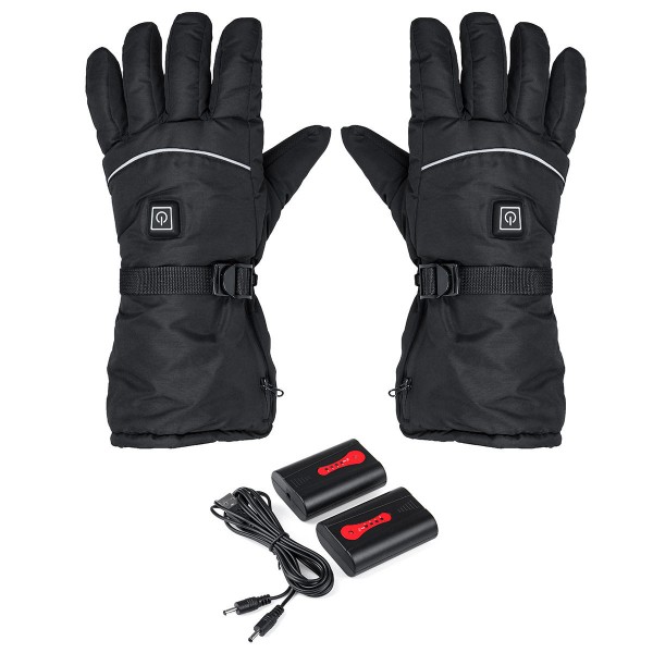 4400mAh Rechargeable Electric Battery Heated Gloves Outdoor Winter USB 6-8h Warm