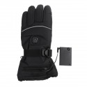 45-55° Electric Heated Gloves Touch Screen With 2 Battery Box Warmer Black Waterproof