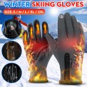 Adults Touch Screen Gloves Zipper Thermal Winter Sports Warm Motorcycle Full Finger Mittens