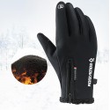 Adults Touch Screen Gloves Zipper Thermal Winter Sports Warm Motorcycle Full Finger Mittens