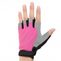 Cycling Fingerless Gloves Women Breathable Anti-Skid Half Finger Gloves Workout Gym Weight Lifting Sport Protective Gear