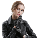 Sheepskin Leather Gloves Touch Screen Ladies Winter Warm Breathable Motorcycle Driving