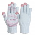 Knitted Touch Screen Outdoor Gloves Motorcycle Winter Warm Windproof Fleece Lined Thermal Non-slip