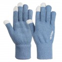 Knitted Touch Screen Outdoor Gloves Motorcycle Winter Warm Windproof Fleece Lined Thermal Non-slip