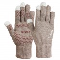 Knitted Touch Screen Outdoor Gloves Motorcycle Winter Warm Windproof Fleece Lined Thermal Non-slip