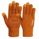 Knitted Touch Screen Outdoor Gloves Motorcycle Winter Warm Windproof Fleece Lined Thermal Non-slip