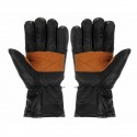 Leather Rechargeable Battery Electric Heated Gloves Hands Winter Warmer Outdoor Motorcycle