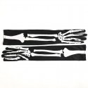 Long Hand Sleeves Bones Gloves Halloween Cosplay Props