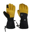 Unisex Explorers 4 Electric Heated Gloves Li-Battery Self Heating Touch Screen Goatskin Ski Gloves Waterproof