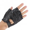Medium Fingerless Leather Motorcycle Glove Vented Cowhide Multi-use