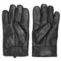 Men Leather Full Finger Gloves Winter Warm Motorcycle Driving Black Waterproof