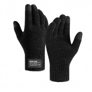 Mens Fleece Lined Touch Screen Gloves Outdoor Winter Warm Waterproof Thermal