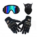 Motorcycle 3/4 Helmet Glasses Gloves Mask Safety Vintage For Harley