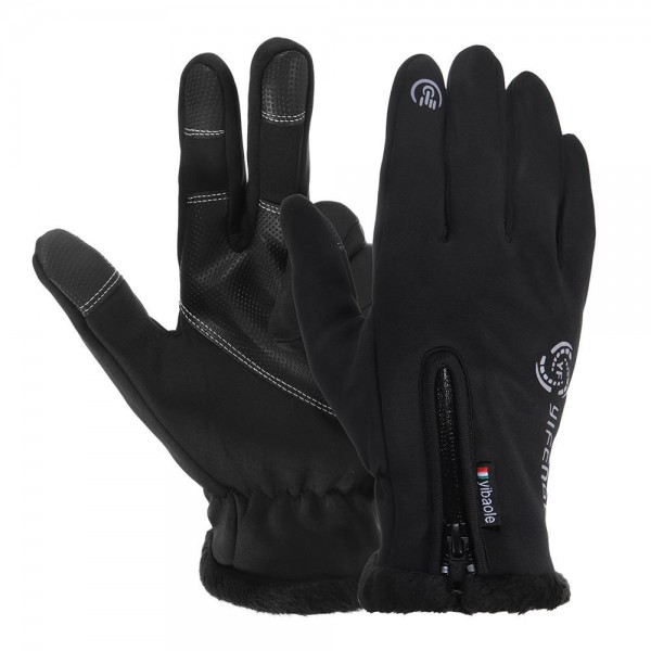 Motorcycle Cycling Winter Fleece Thermal Warm Gloves Touch Screen Windproof Waterproof