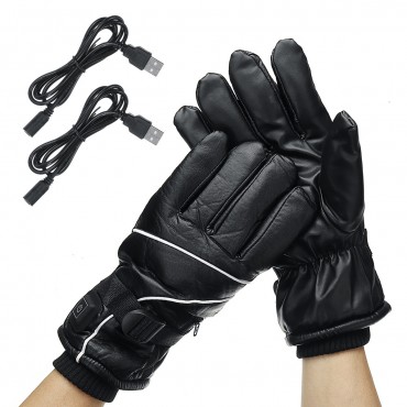 Motorcycle Electric Heated Gloves Rechargeable Battery Powered Touch Screen Winter Hand Warmer