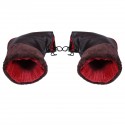 Motorcycle Handlebar Gloves Winter Riding Windproof Warm Velvet Leather Glove Grips