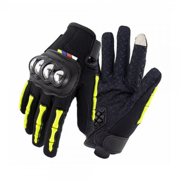 Motorcycle Motocross Gloves Touch Screen Anticollision Anti-slip Full Finger Stainless Steel Riding