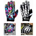 Motorcycle Racing Biker Full Finger Gloves Skeleton Bone