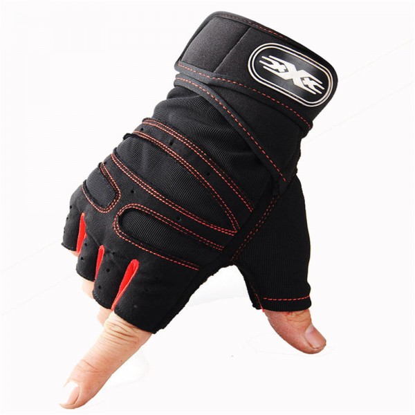 Motorcycle Riding Cycling Fitness Half Finger Protective Gloves Outdoor Anti-skid