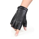 PU Motorcycle Half Finger Gloves Thicken Warm Winter Outdoor Hunting Fleece Leather