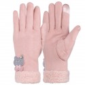 Pair Warm Female Women Winter Gloves Touch Screen Outdoor Windproof Motorcycle Full Finger