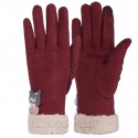 Pair Warm Female Women Winter Gloves Touch Screen Outdoor Windproof Motorcycle Full Finger