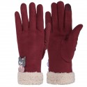 Pair Warm Female Women Winter Gloves Touch Screen Outdoor Windproof Motorcycle Full Finger