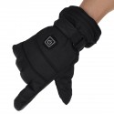 Rechargable Battery Electric Heated Gloves Touch Screen Full Finger Winter Warm Heat Climbing Skiing Riding Gloves