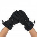 Touch Screen Electric Heating Gloves With Battery Box Warm Gloves Black Windproof Bicycle Riding Warmer