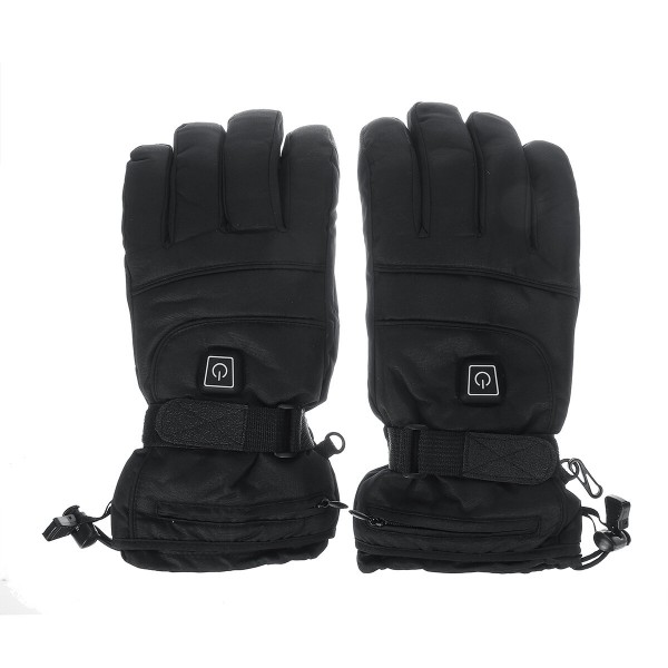 Touch Screen Electric Heating Gloves With Battery Box Warm Gloves Black Windproof Bicycle Riding Warmer