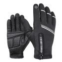 Touch Screen Wrist Winter Wind-proof Warm Fleece Lining Skiing Full Finger Cycling Gloves