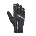 Touch Screen Wrist Winter Wind-proof Warm Fleece Lining Skiing Full Finger Cycling Gloves