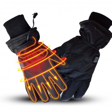 7.4V 3000mah Electrically Heated Gloves Motorcycle Winter Warmer Outdoor Skiing