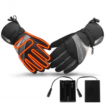 Waterproof Electric Heating Gloves Winter Heated Hand Warmer Non-slip Motorcycle Camping Hiking