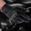 Motorcycle Full Finger Gloves Leather Off-Road Racing Outdoor Sport Touch Screen Driving Riding Gloves With Black