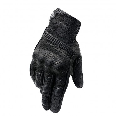 Motorcycle Full Finger Gloves Leather Off-Road Racing Outdoor Sport Touch Screen Driving Riding Gloves With Black