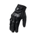 Motorcycle Full Finger Riding Gloves Touch Screen Windproof Leather Off-Road Racing Outdoor Sport Black