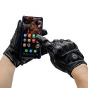 Motorcycle Riding Full Finger Gloves Leather Touch Screen Off-Road Racing Outdoor Sport With Holes