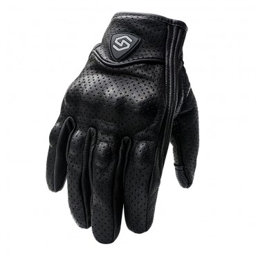 Motorcycle Riding Full Finger Gloves Leather Touch Screen Off-Road Racing Outdoor Sport With Holes