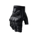 Motorcycle Riding Half Finger Gloves Breathable Leather Off-Road Racing Sport Fingerless With Holes