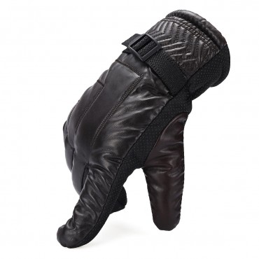 Warm Gloves Mittens Simulation Leather Full Fluff Windproof Motorcycle Cold Protection