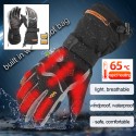 65° Rechargeable Battery Electric Heated Hand Warm Gloves Waterproof Motorcycles