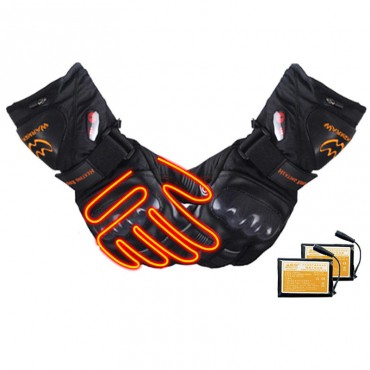 Motorcycle Touch Screen Heated Gloves Racing Bicycle Ski Winter Waterproof Sports Electric battery Heating 3 Levels Control